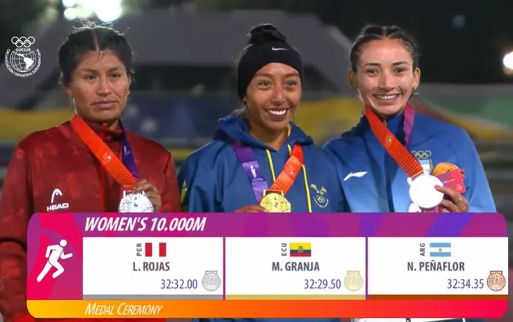 Luz Mery Rojas gana la primera medalla de plata para el atletismo en los Juegos Sudamericanos de Santa Fe 2026