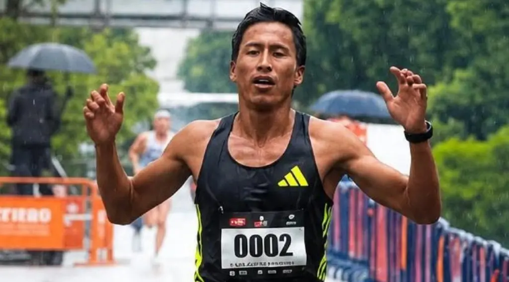 Rene Champi gana la Media Maratón de Bucaramanga ante inclemente clima 
