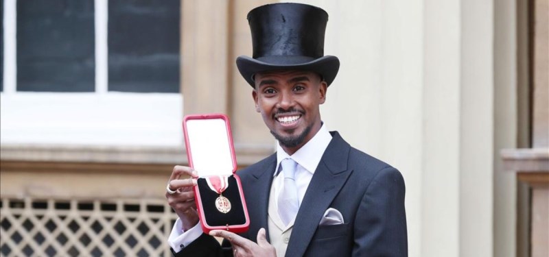 Mo Farah recibió la distinción de Caballero del Imperio Británico