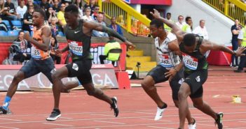 Solo por milésimas ganó Christian Coleman los 100 m. en Birmingham