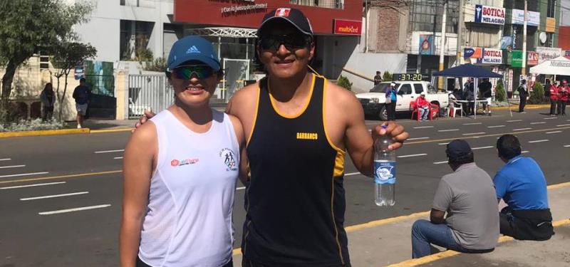 Evelyn Inga y Pavel Chihúan son los campeones nacionales de los 35 kms. de la Marcha Atlética
