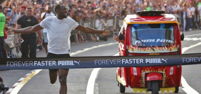 Usain Bolt venció a la mototaxi