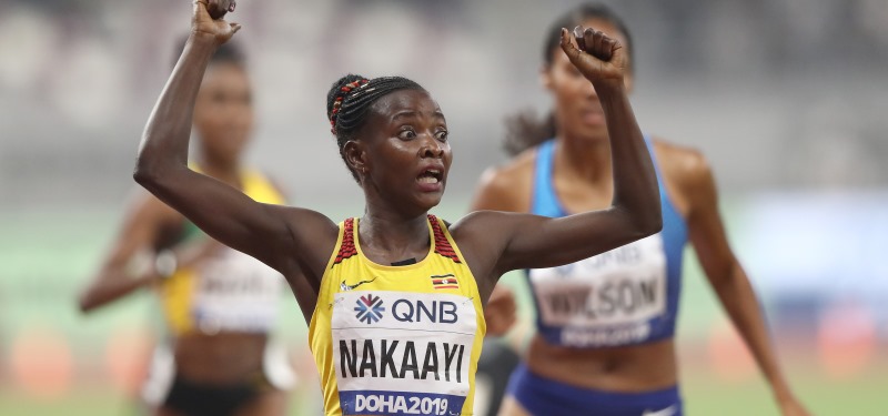 Halimah Nakaayi de Uganda Campeona Mundial de los 800m en Doha