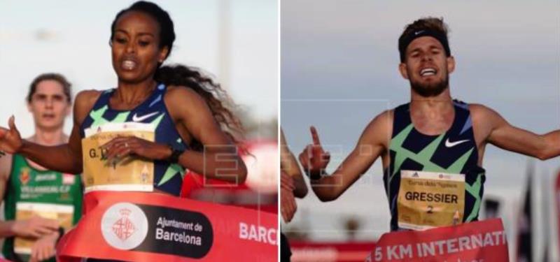 Gressier y Dibaba ganan sin récords los 5K la Cursa dels Nassos en España