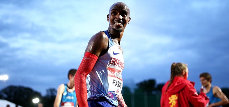 Mo Farah lejos de la marca mínima de los 10,000 metros para Tokio 2021