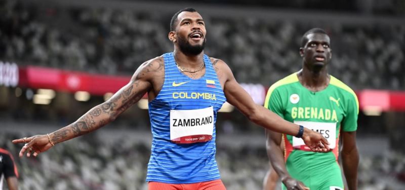 Anthony Zambrano logra la medalla de plata histórica para Colombia en los 400m.