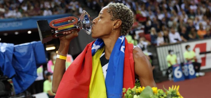 Yulimar Rojas gana su primer diamante en el salto triple (15.48m) en Zurich