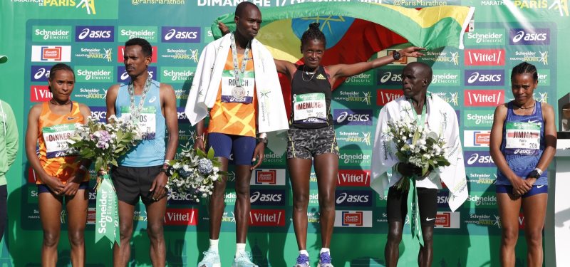 Elisha Rotich y Tigist Memuye ganan el maratón de París