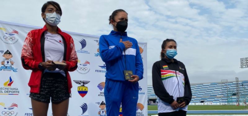 Mary Luz Andía subcampeona sudamericana U23 en los 20,000 metros de la marcha atletica
