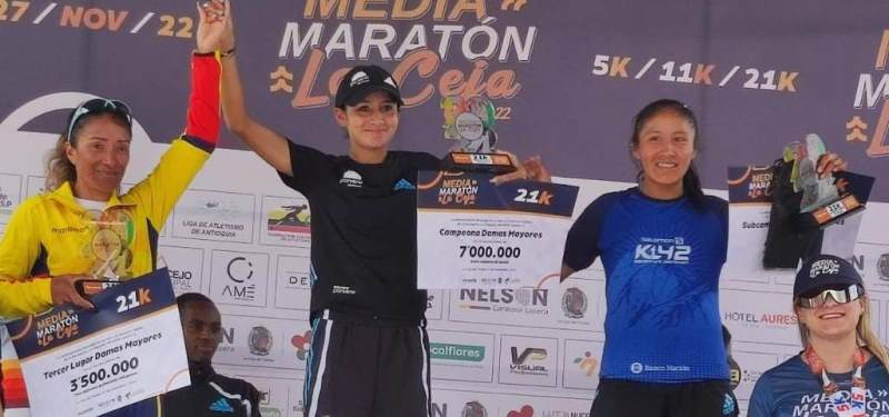 Peruana Margarita Núñez es segunda en la Media Maratón La Ceja – Colombia
