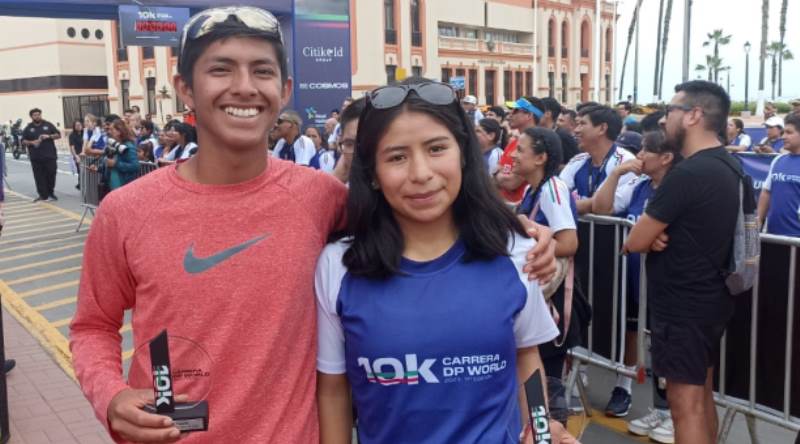 Huancavelicano Jhon Olarte y Meliza Casaico de Junín gana la Carrera DP World 10k
