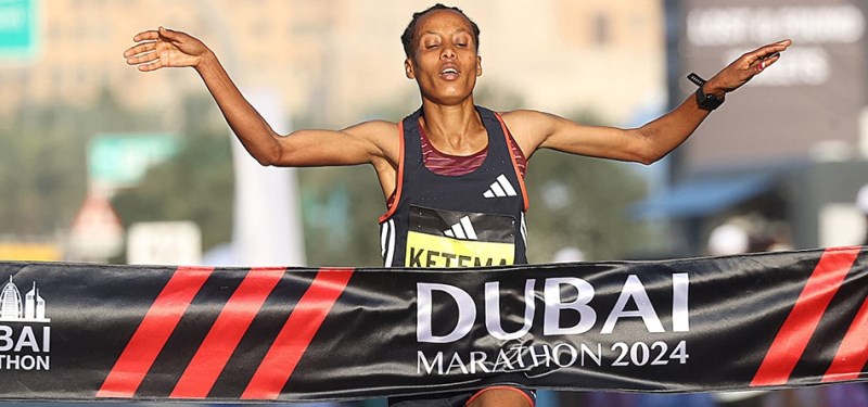 Etiopia dominó la Maratón de Dubái con Ketema y Gobena