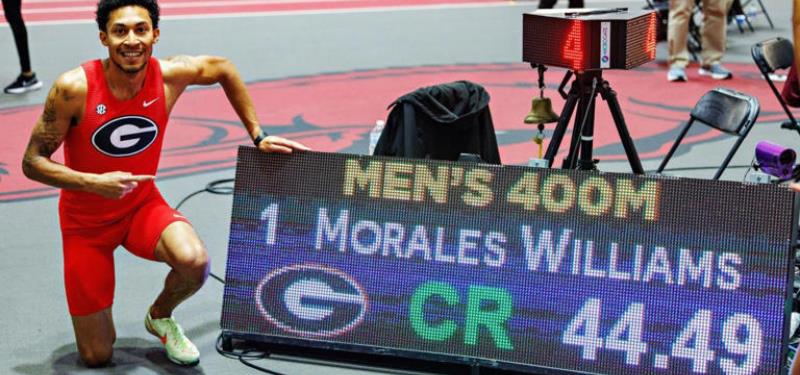 Canadiense Christopher Morales bate el récord del mundo de 400 metros en pista corta (44.49)