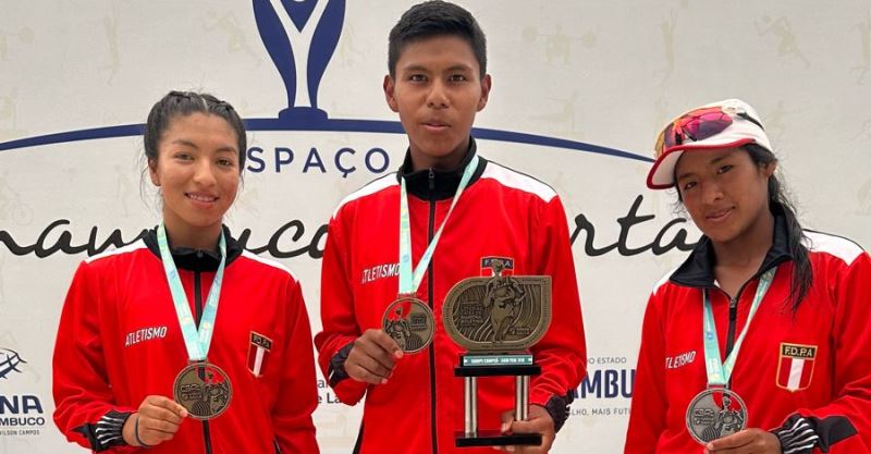 Marcha peruana logra dos medallas de oro y una de plata en sudamericano de Brasil