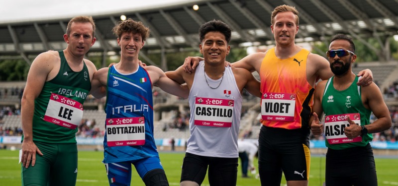 Para atleta Jesús Castillo bronce en el Grand Prix de Francia, en los 100 metros