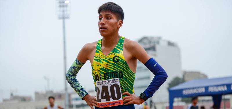 Luis Huamán es el nuevo recordista nacional U20 de los 5,000 metros (08:17.10)