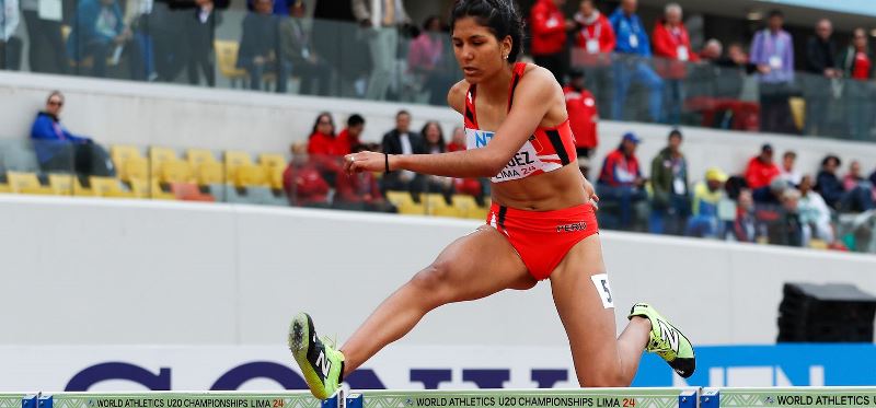 Ximena Vásquez logra los récords nacionales U18 y U20 en los 400 con vallas en Mundial Lima 2024