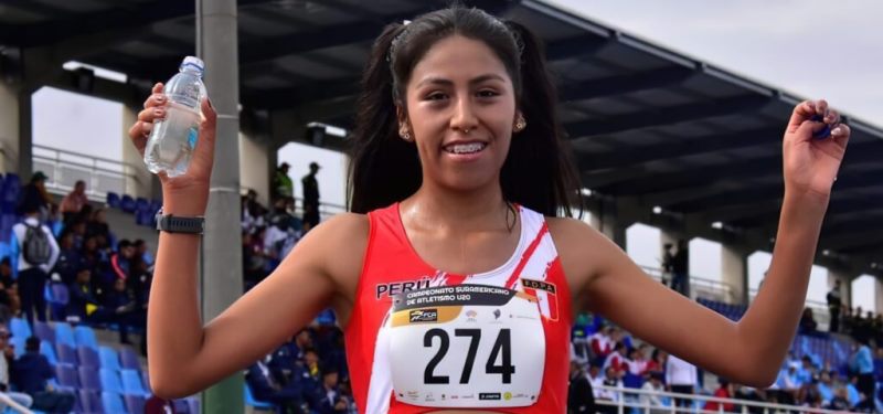 Verónica Huacasi logra la medalla de plata sudamericana U23 en 3,000 con obstáculos