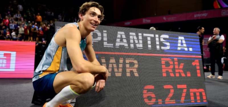 Duplantis se eleva su récord mundial de la pértiga hasta los 6.27 metros