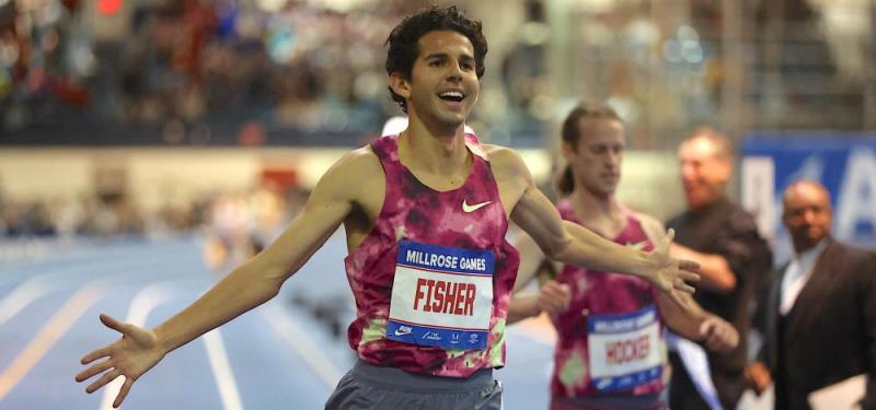 Grant Fisher fija un nuevo récord del mundo de los 3.000 metros bajo techo