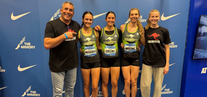 Saltadores del Kangaroo Track Club participaron con buenos resultados en el Nike High School Indoor Nationals 2025 en Nueva York