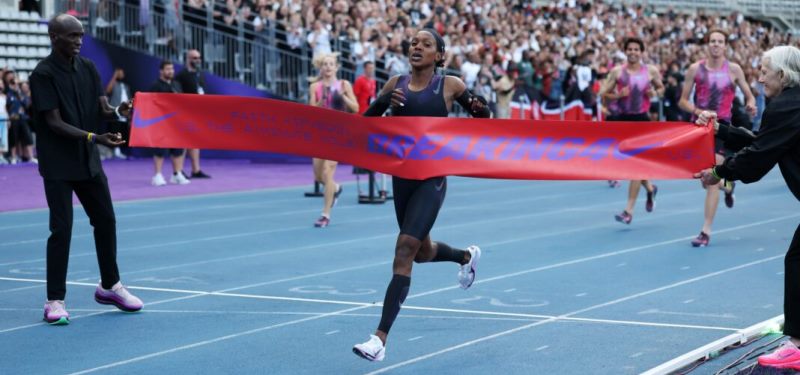 Aún sin récord, Faith Kipyegon hizo historia en el deporte femenino