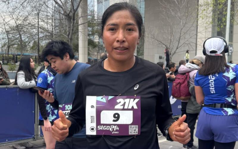Corredora nacional Nicolasa Condori gana la Sgto. 21K en Chile