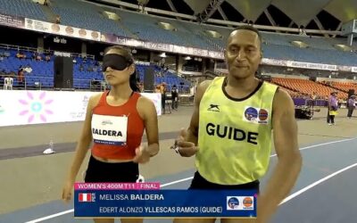 Melissa Baldera y su guía, Edert Yllescas, ganan bronce en los 400 T11 en el mundial de la India
