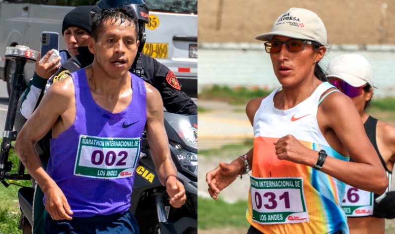 Cristhian Pacheco y Jovana de la Cruz ganaron la Maratón de los Andes