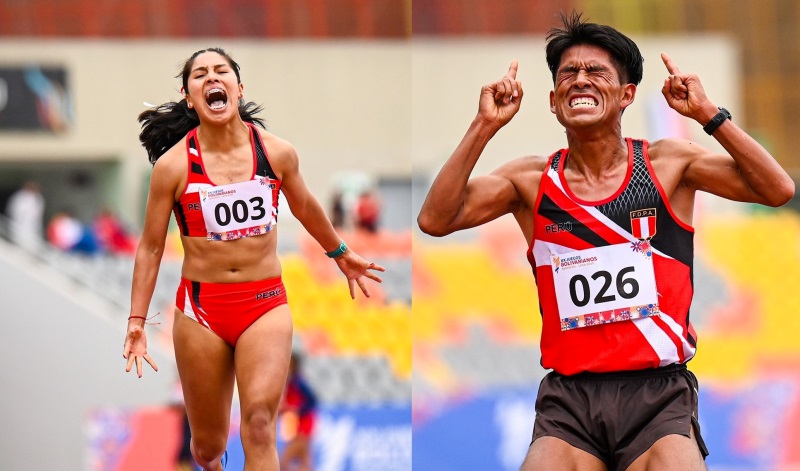 Perú en la cima del atletismo bolivariano con Anita Poma (1,500m) y José Luis Rojas (5,000m)