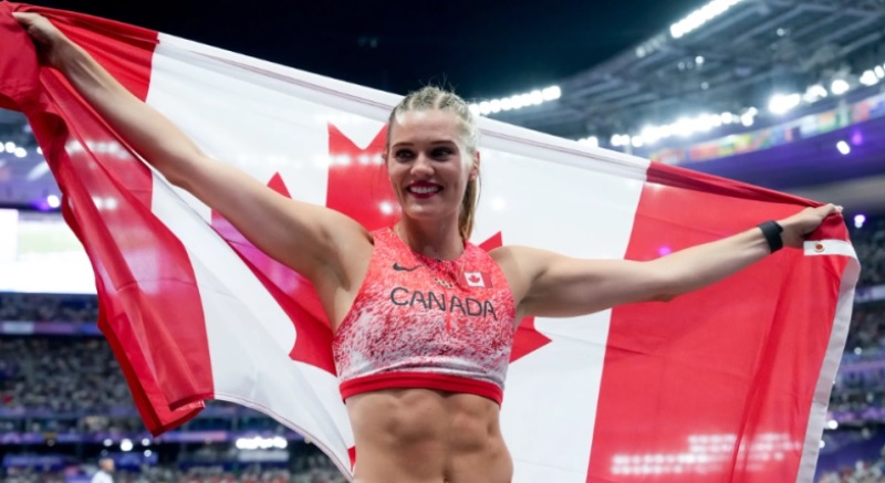 Alysha Newman, bronce olímpico en pértiga en Paris 2024 fue suspendida por saltarse los controles