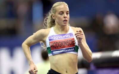 Británica Keely Hodgkinson rompe el añejo récord del mundial de los 800m. bajo techo