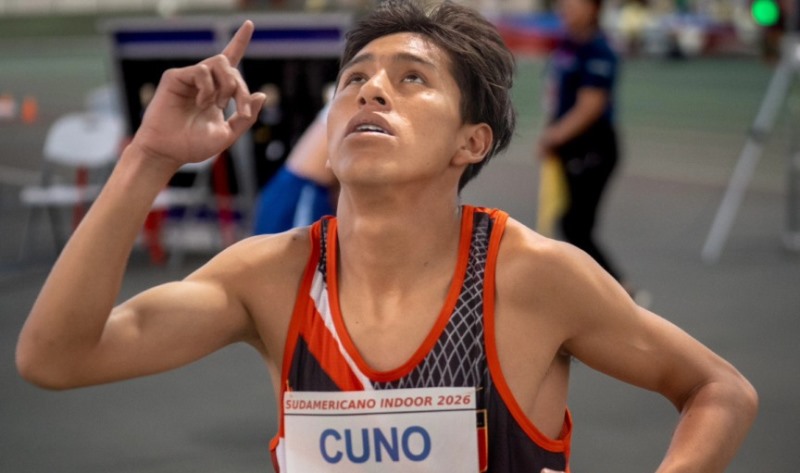 Yeferson Cuno es el campeón sudamericano indoor en los 1,500m.