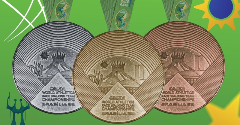 Se reveló las medallas para el Campeonato Mundial de Marcha en Brasilia
