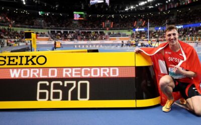 Mundial de pista cubierta Pomorze 26: Simon Ehammer bate el récord mundial de heptatlón