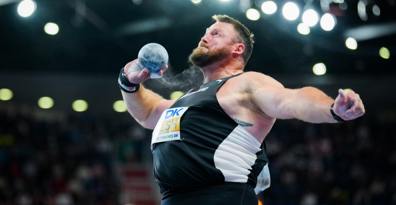 Mundial de pista cubierta Pomorze 26: Tom Walsh conquistó por cuarta vez el título en la bala