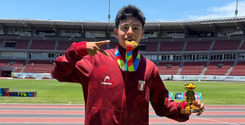 Thiago Goyzueta gana su segundo oro en los 2,000 con obstáculos en Juegos Sudamericanos de la Juventud