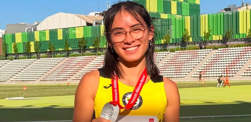 Velocista nacional Cayetana Chirinos obtuvo dos medallas de plata en Campeonato de Madrid U20