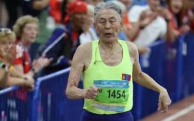Radnaa Tseren, de 92 años que voló en los 100 metros con 18.29 segundos
